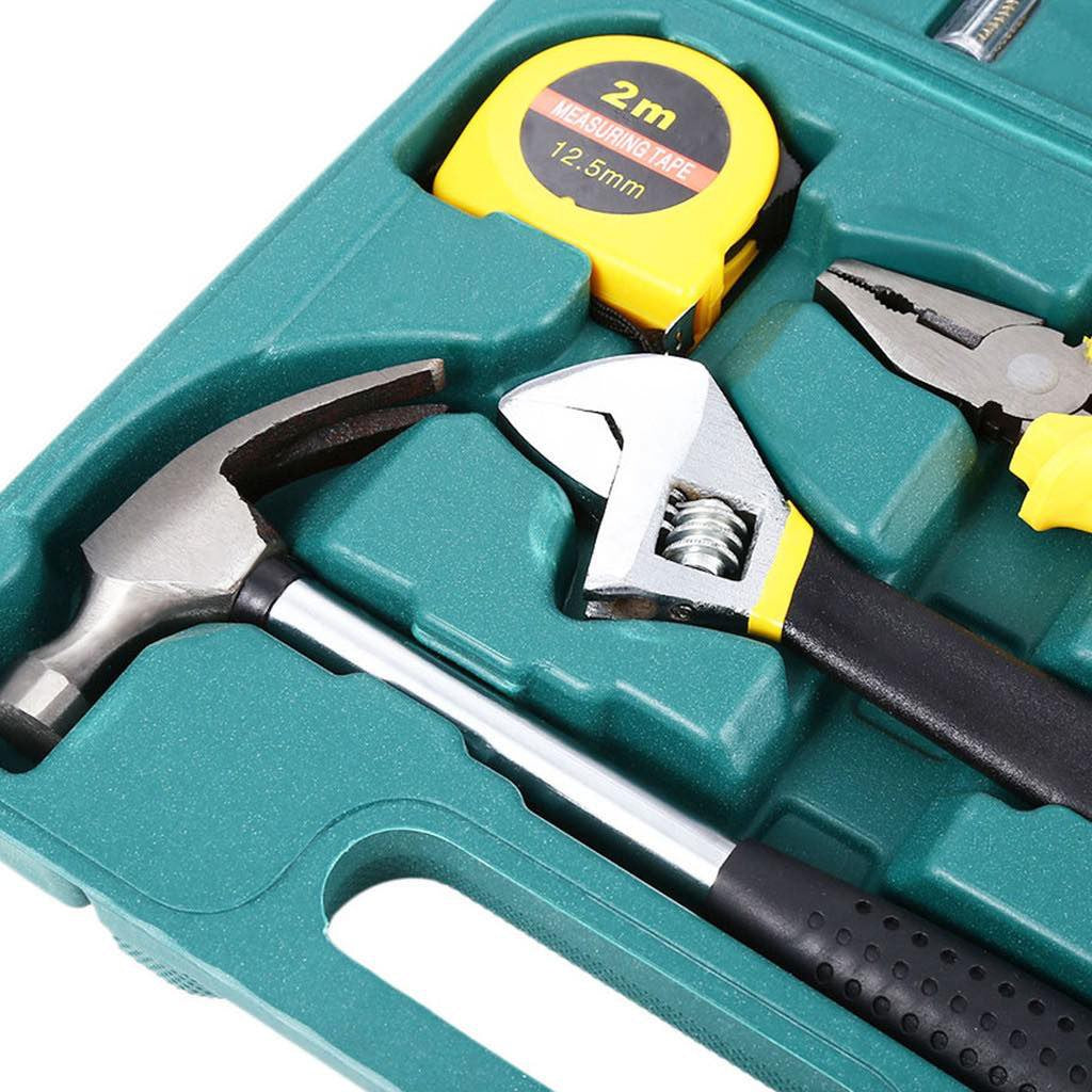 16-delige Thuis Onderhoudsset - Reparatie- en Handgereedschap voor Deuren, Ramen, Keukens en Auto's - Inclusief Tang, Schroevendraaiers, Inbussleutels en Meer!"