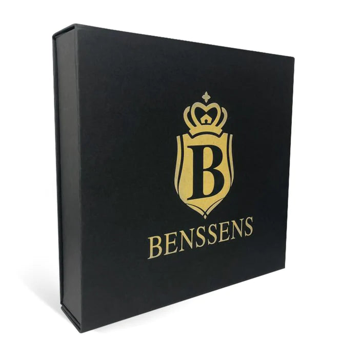 Heren Sieraden Geschenkset Zwart Goudkleurig Met Benssens Kaarthouder Armband Riem en Skeleton Opwind Horloge Box Michael