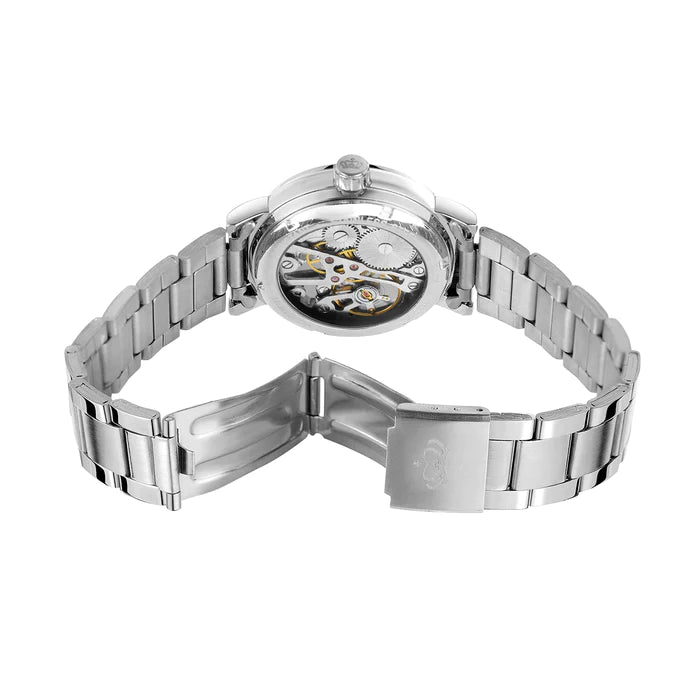 Luxe Skeleton Dames Horloge, zilver Design, Handmatig Opwindbaar, Waterbestendig - Ontdek Luxe en Stijl!