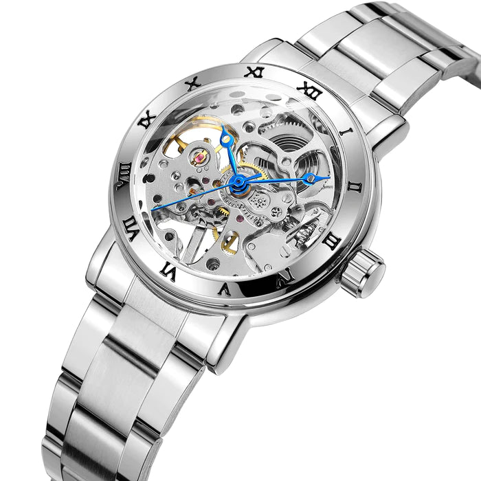 Benssens Skeleton Valencia Dames Horloge Tijdloos Goud Design, Handmatig Opwindbaar, Waterbestendig - Ontdek Luxe en Stijl!