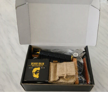 Luxe Baardverzorgingsset voor Mannen – Complete Men’s Beard Kit inclusief trimmer