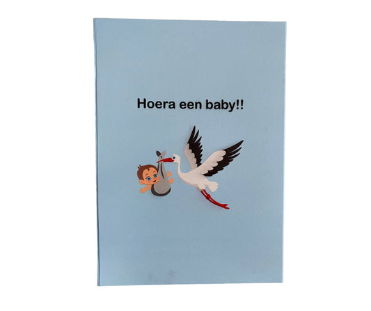 Geboorte Geschenkset Baby Jongen Blauw - Beschuit met Echte Boter, Blauwe Muisjes en Boterhammes - Uniek Kraamcadeau voor Jongens