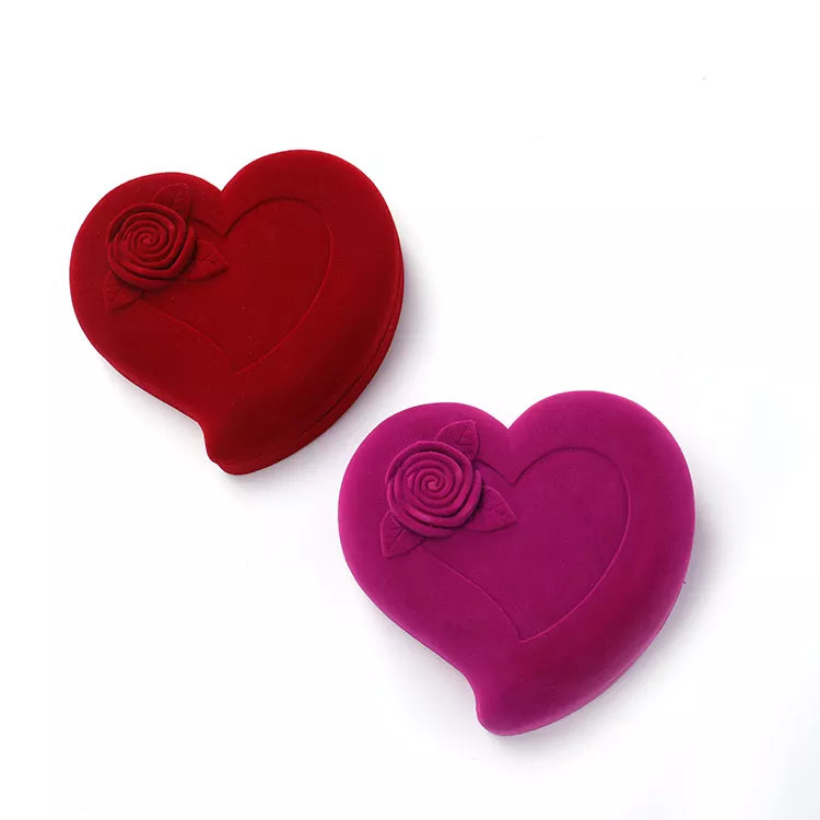 Romantische Dames Geschenkset Rood 4-Delig met Jesou Horloge Armband Halsketting Oorbellen in een Rood Hart met Spiegel