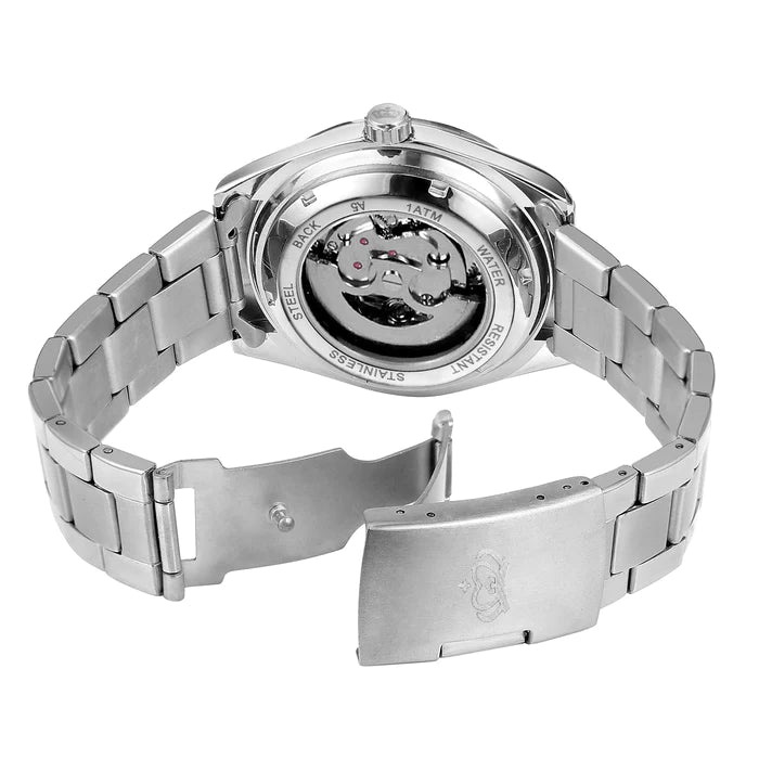 Luxe heren Geschenkset Benssens - Exclusieve Stainless Steel Horloge, Kaarthouder, Lederen Riem, Armband & Giftbox